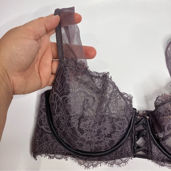 Victoria’s Secret Dream Angels push up without padding lace bra purple size 36C - Picture 2 of 8